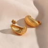 Croissant drop stud earrings - Image 4