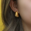 Croissant drop stud earrings - Image 5