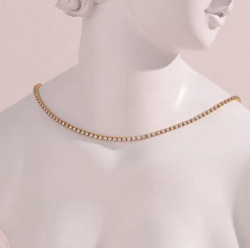 Crystal tennis necklace