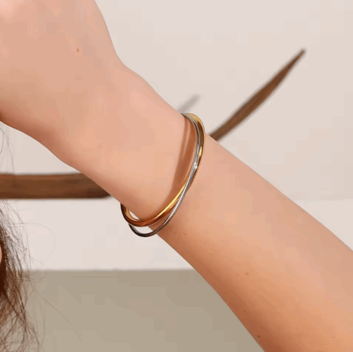 Crossover bangle in two tone - Image 2