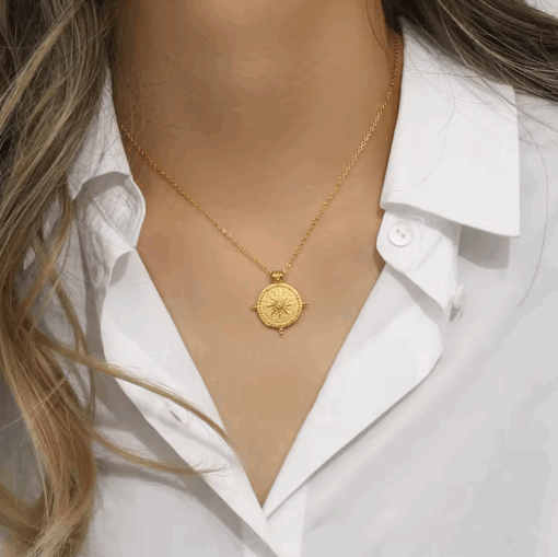 Embossed sun necklace - Image 2