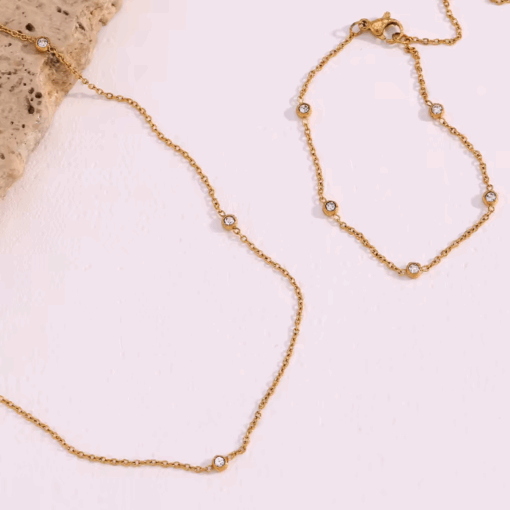 Gem charm necklace